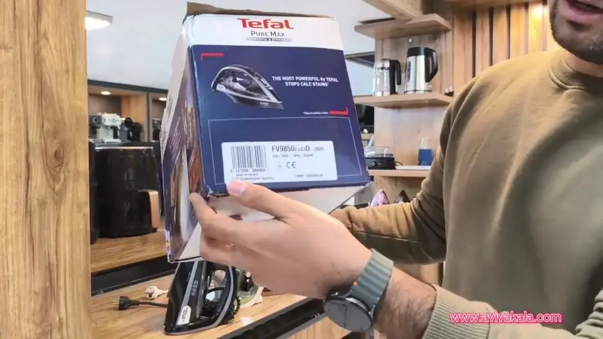 تصویر از برچسب سریال روی کارتن اتوبخار تفال اصلی برای تشخیص اتوبخار تفال اصلی از تقلبی