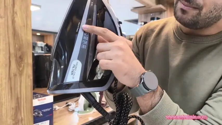 تصویر از عبارت Made in France روی اتو تفال اصلی برای تشخیص اتوبخار تفال اصلی از تقلبی