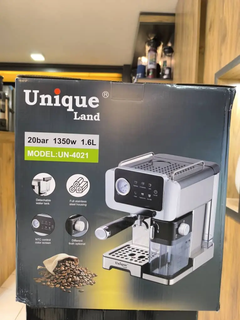 کارتون اسپرسوساز نیمه صنعتی خانگی 20 بار یونیک لند 4021